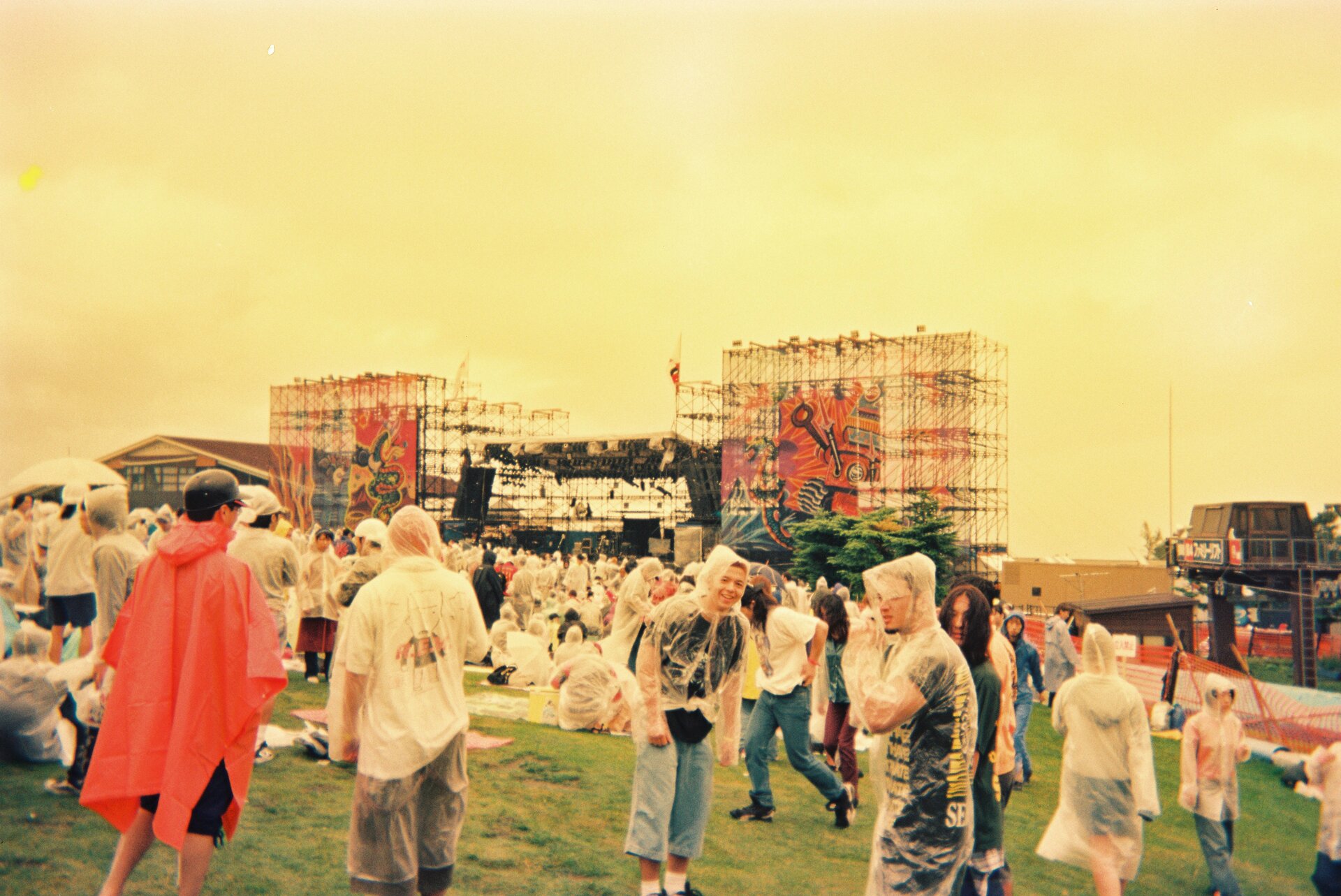 Crowd enjoying fun recreational activities