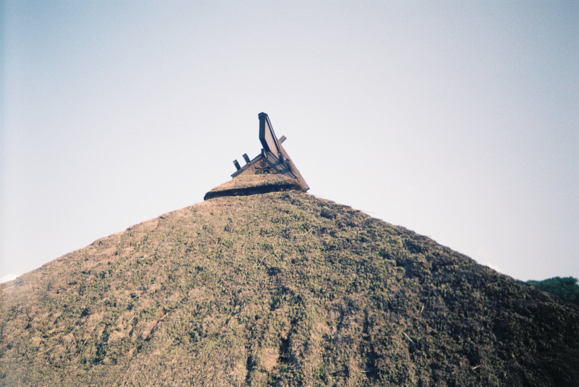 Mound summit with badlands terrain