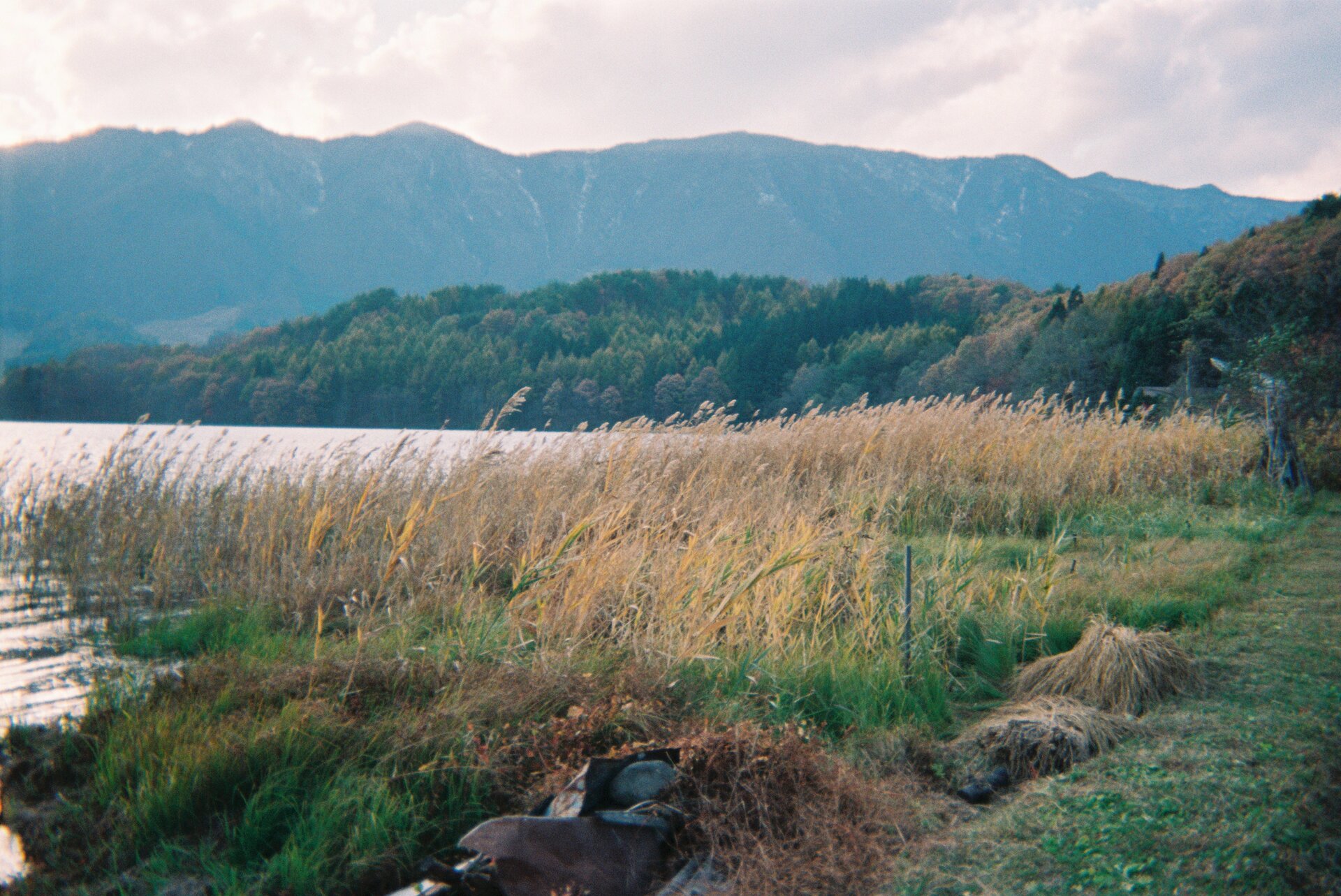 Green mountain landscape with natural formations
