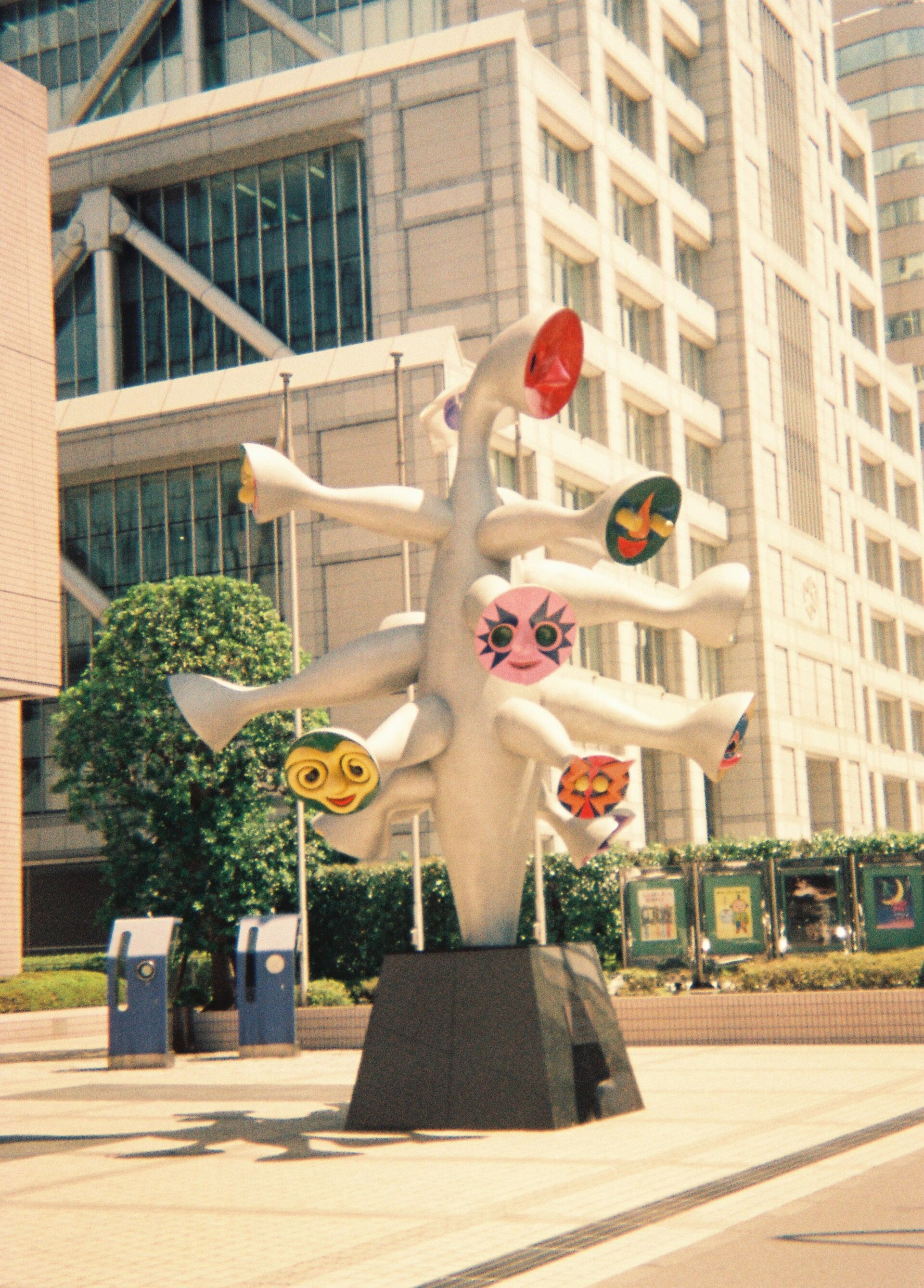 Public space sculpture and statue in urban setting